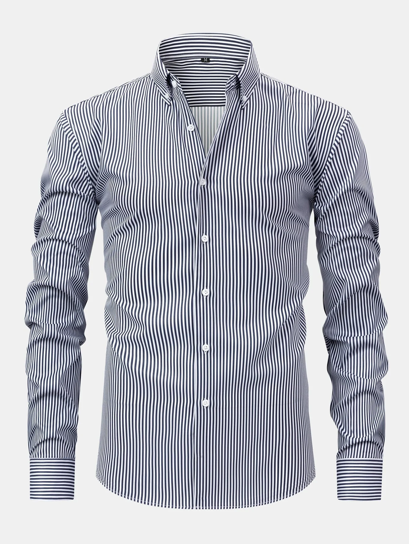 hola STRIPED LONG SLEEVE BUTTON-DOWN SHIRT & SLIM FIT SKINNY LEG PANTS - Image 12
