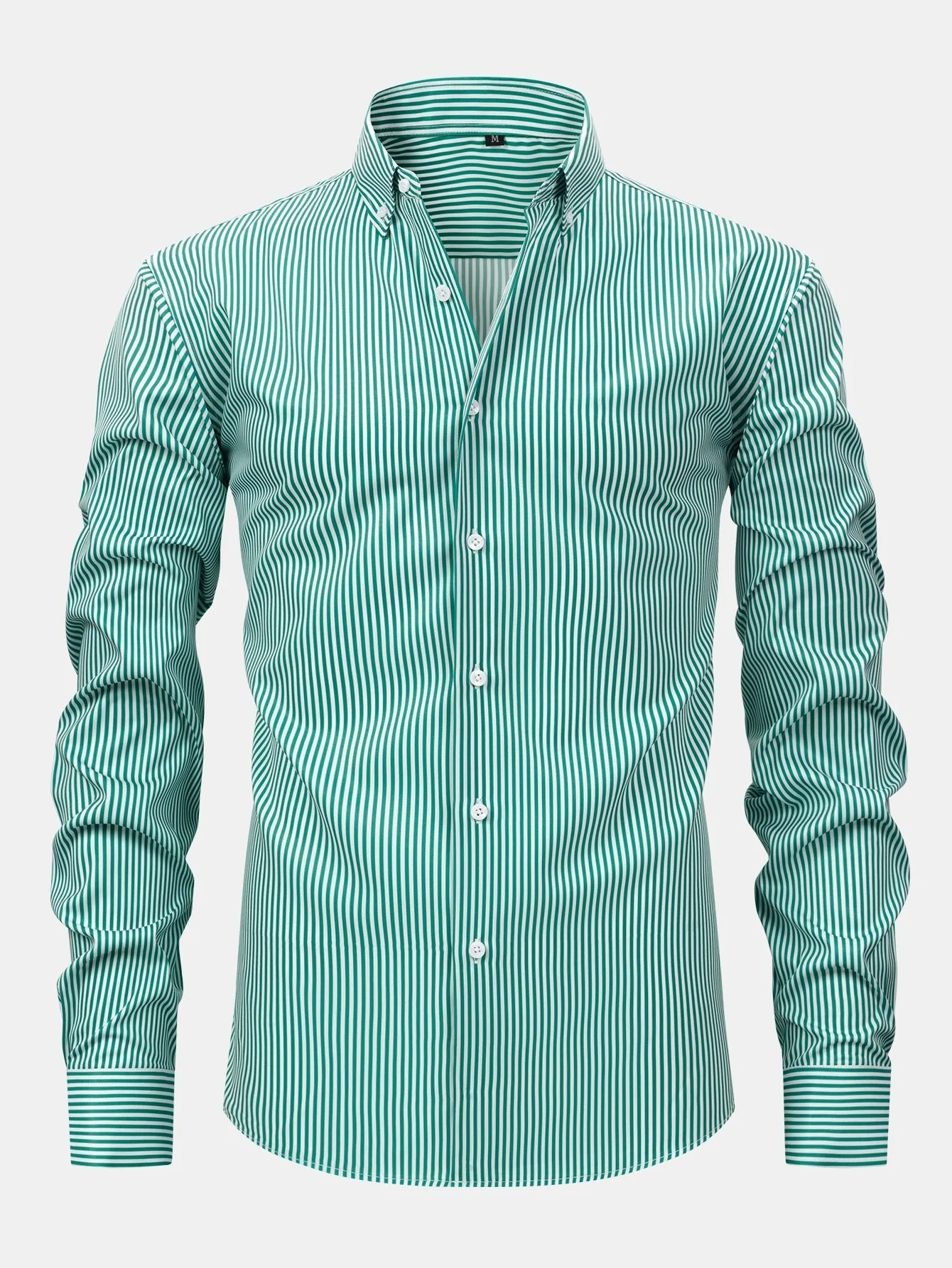 hola STRIPED LONG SLEEVE BUTTON-DOWN SHIRT & SLIM FIT SKINNY LEG PANTS - Image 13