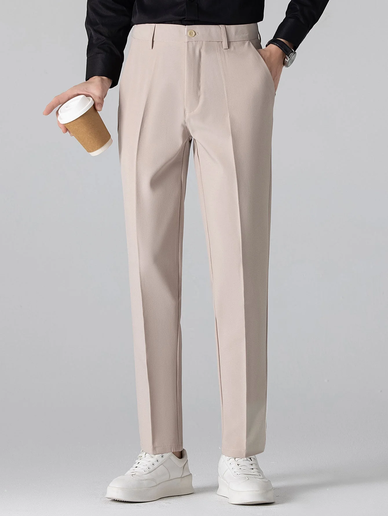 hola STRIPED LONG SLEEVE BUTTON-DOWN SHIRT & SLIM FIT SKINNY LEG PANTS - Image 26