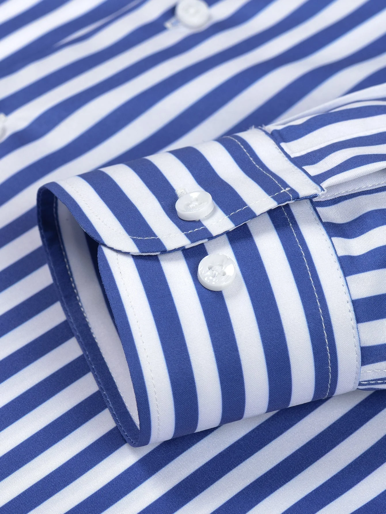 hola STRIPED LONG SLEEVE BUTTON-DOWN SHIRT & SLIM FIT WIDE LEG PANTS - Image 26