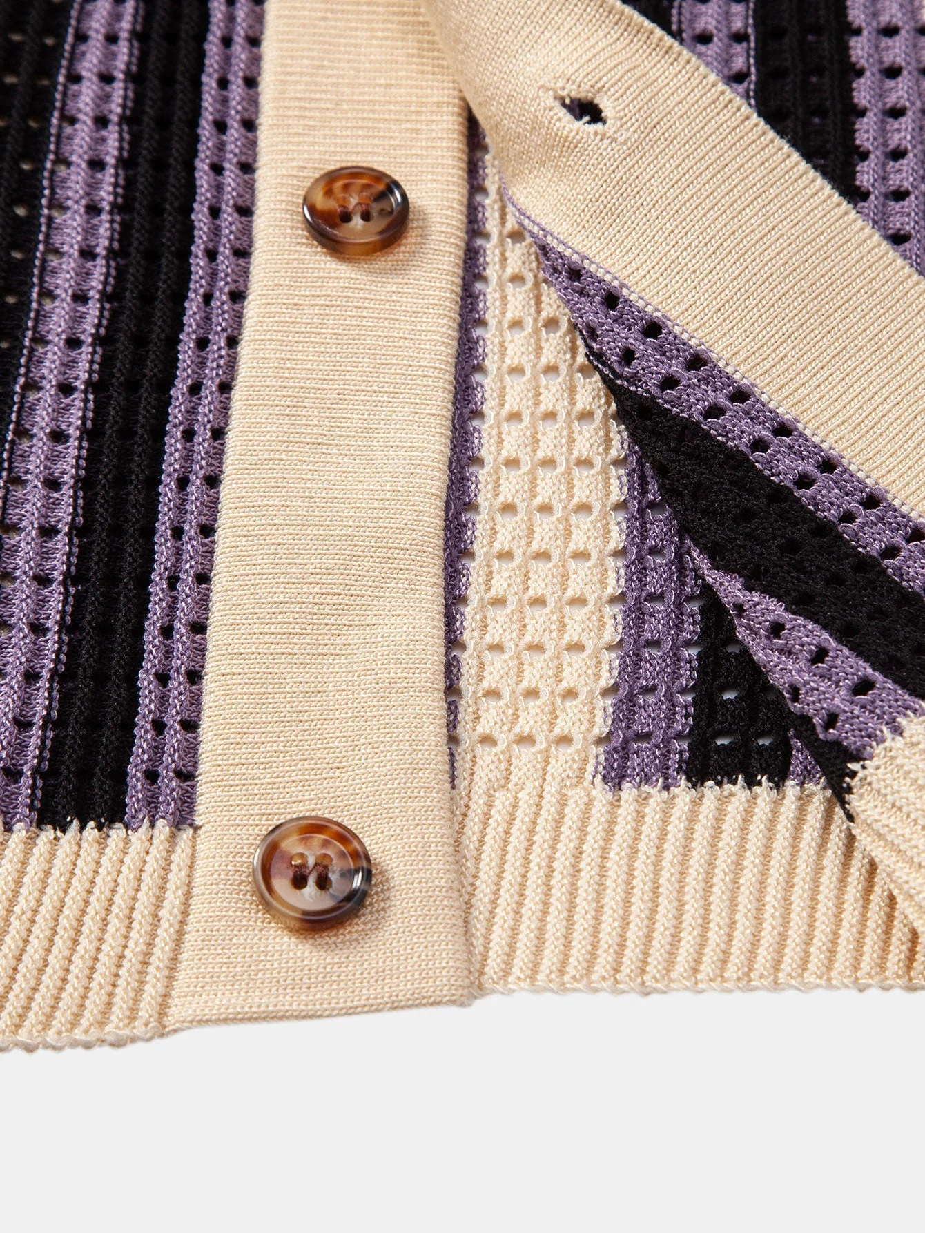 hola STRIPED SHIRT WITH CROCHET EYELETS - Image 10