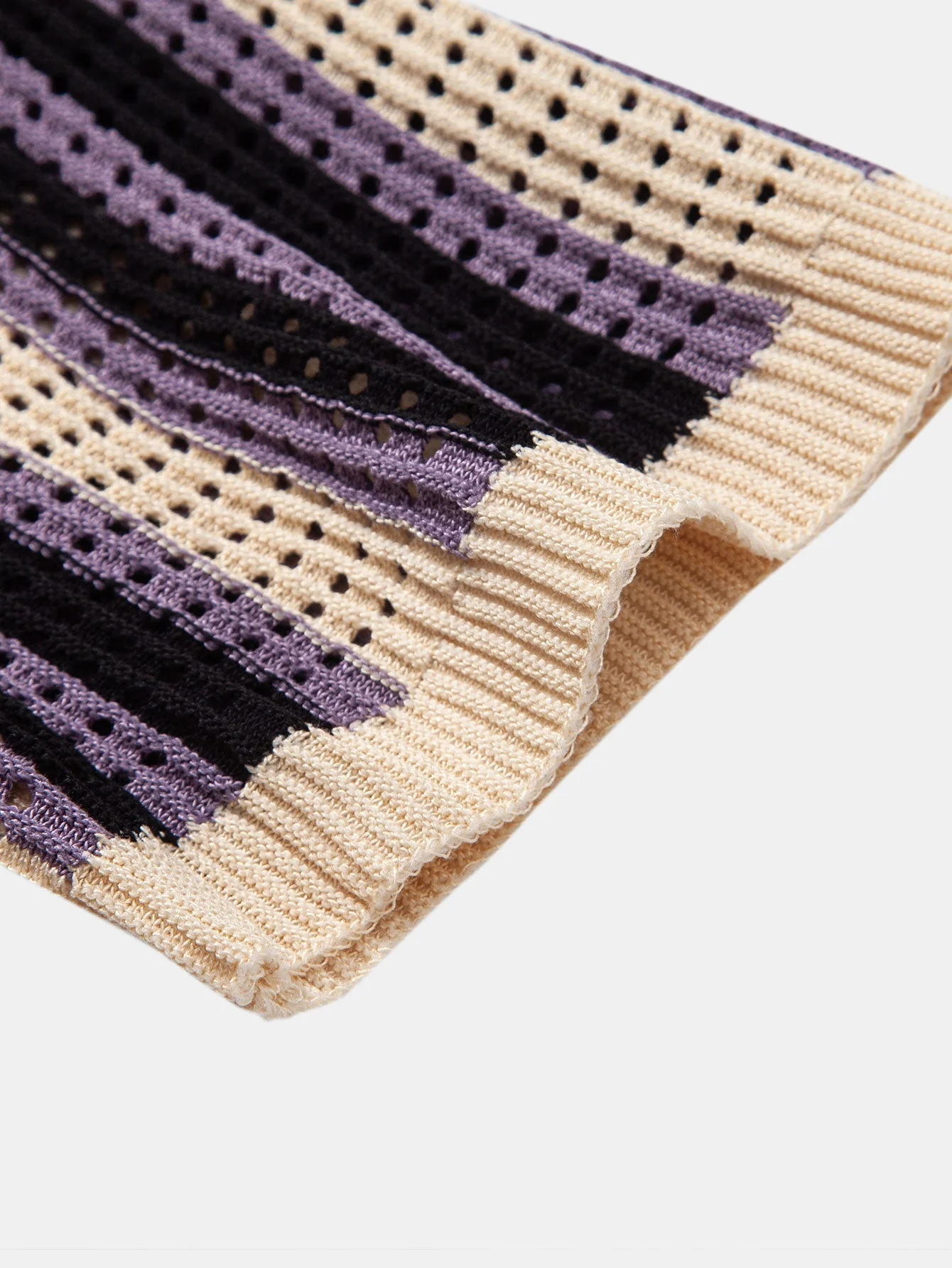 hola STRIPED SHIRT WITH CROCHET EYELETS - Image 11