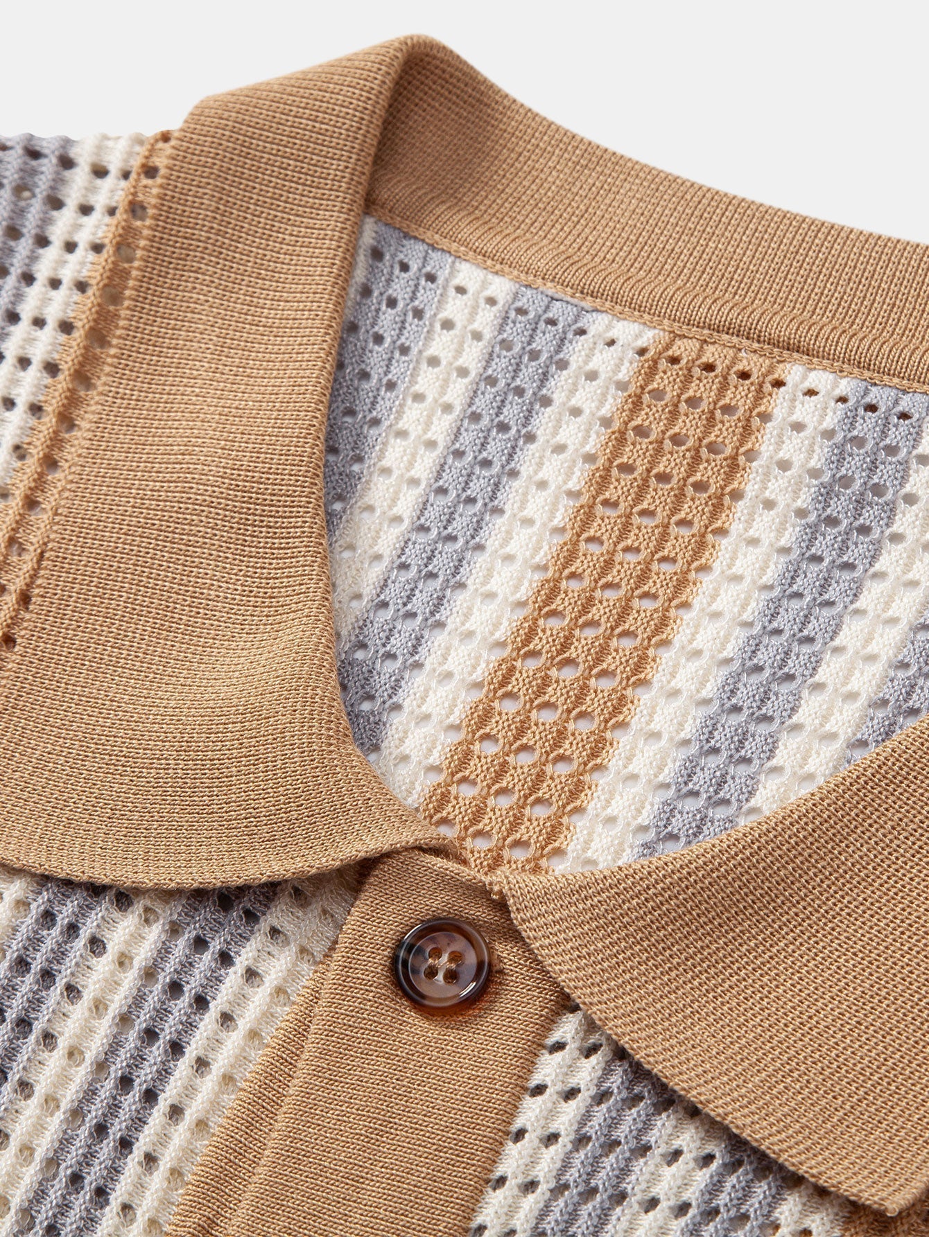 hola STRIPED SHIRT WITH CROCHET EYELETS - Image 5