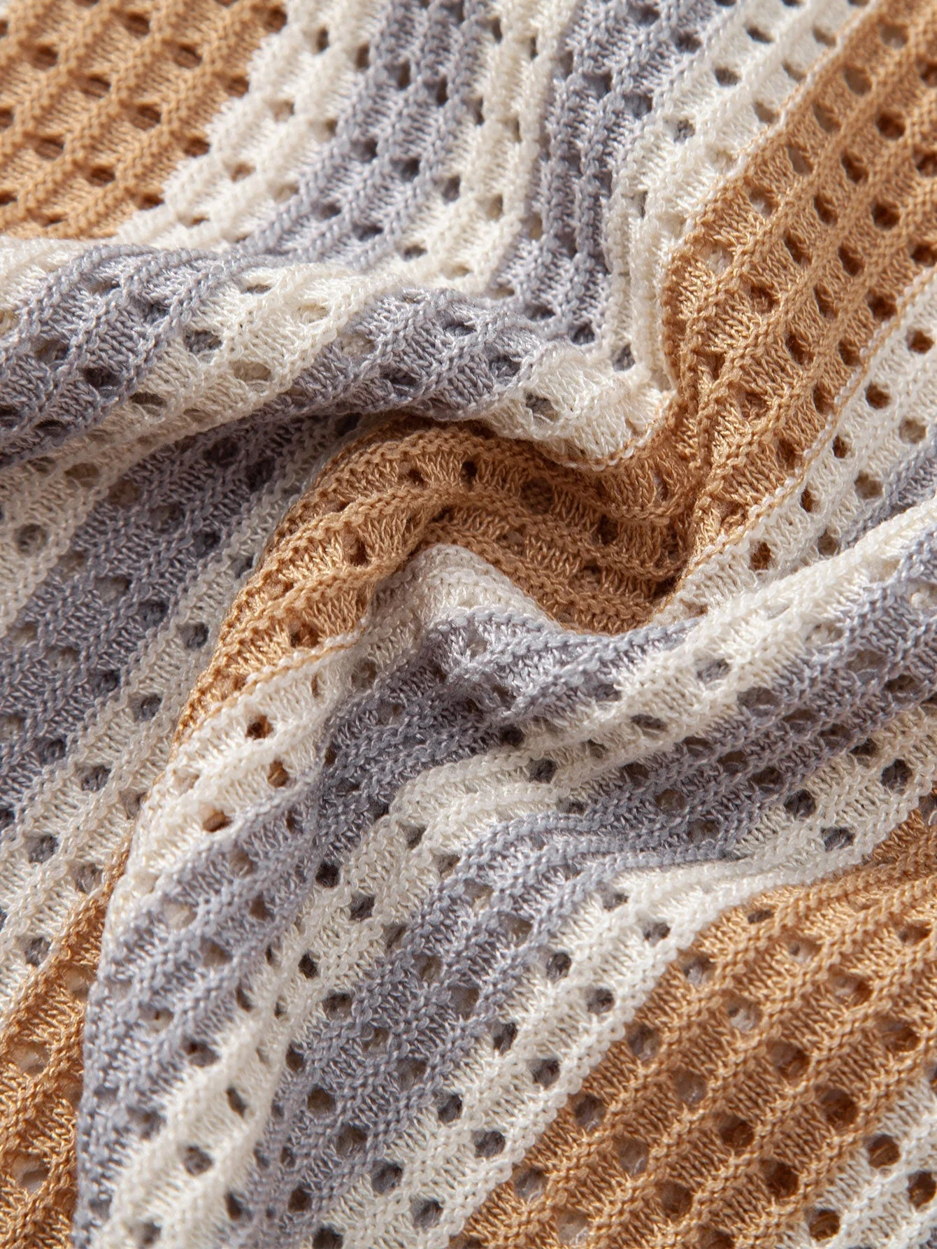 hola STRIPED SHIRT WITH CROCHET EYELETS - Image 7