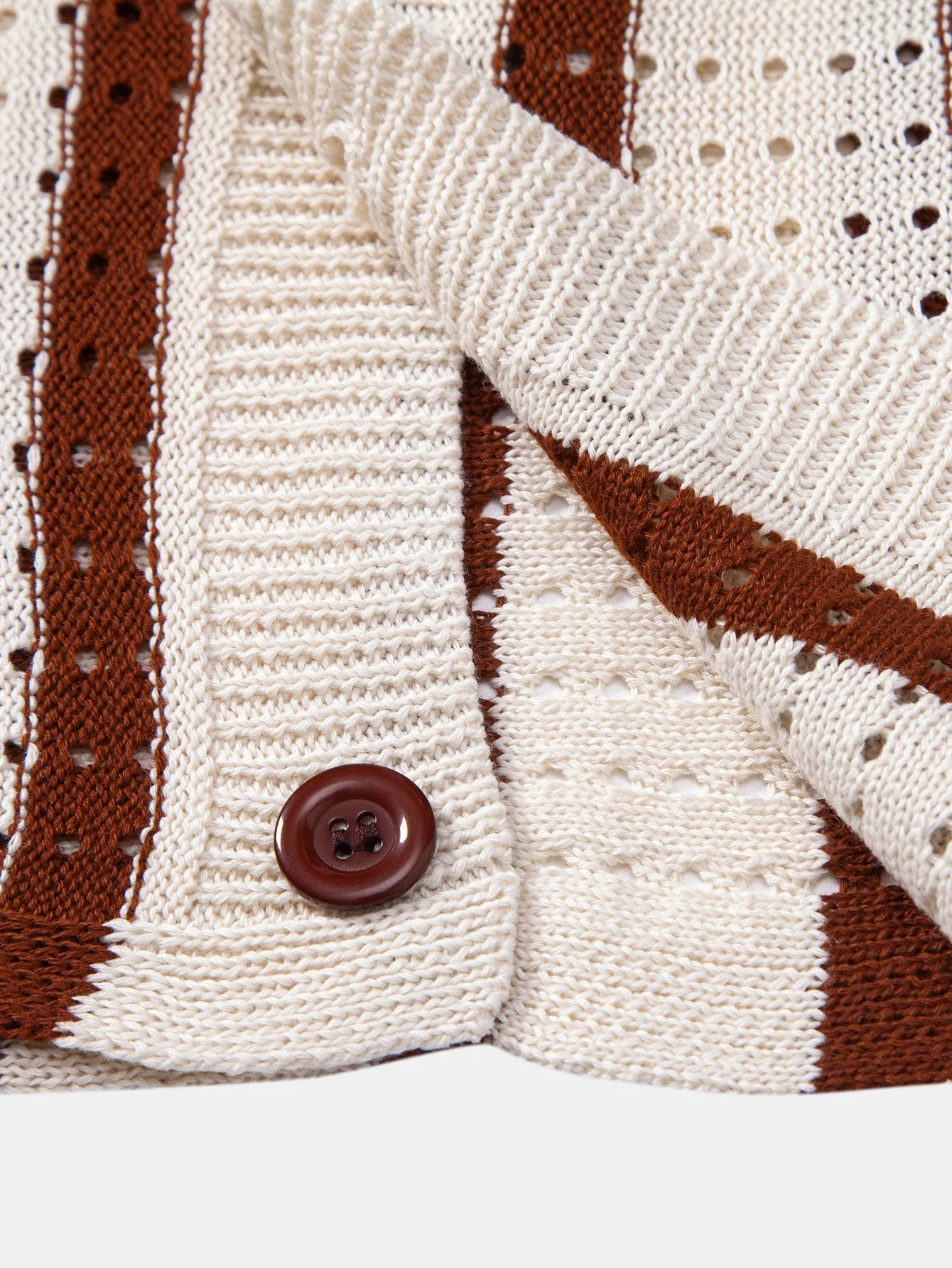 hola STRIPED SHIRT WITH MESH EYELET - Image 6