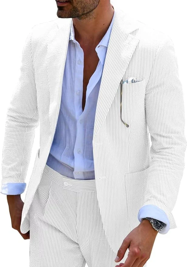 Hola Striped Summer Suit (Pants + Jacket) - Image 4