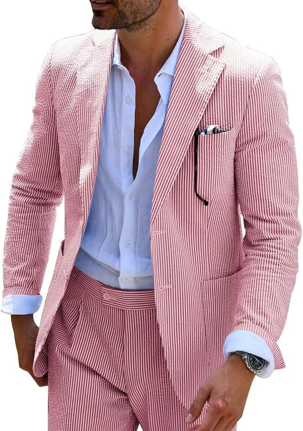 Hola Striped Summer Suit (Pants + Jacket) - Image 7