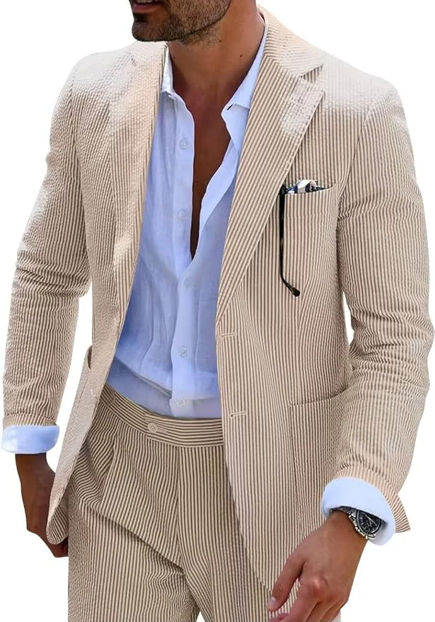 Hola Striped Summer Suit (Pants + Jacket) - Image 8