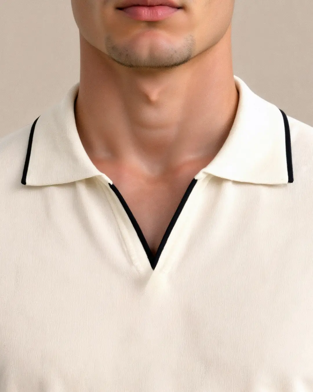 hola TAILOR-MADE PIQUÉ POLO SHIRT WITH CONTRASTING DETAILS - Image 2