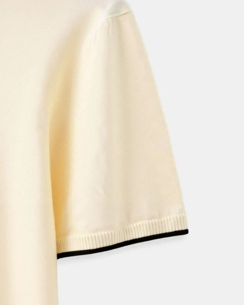 hola TAILOR-MADE PIQUÉ POLO SHIRT WITH CONTRASTING DETAILS - Image 9