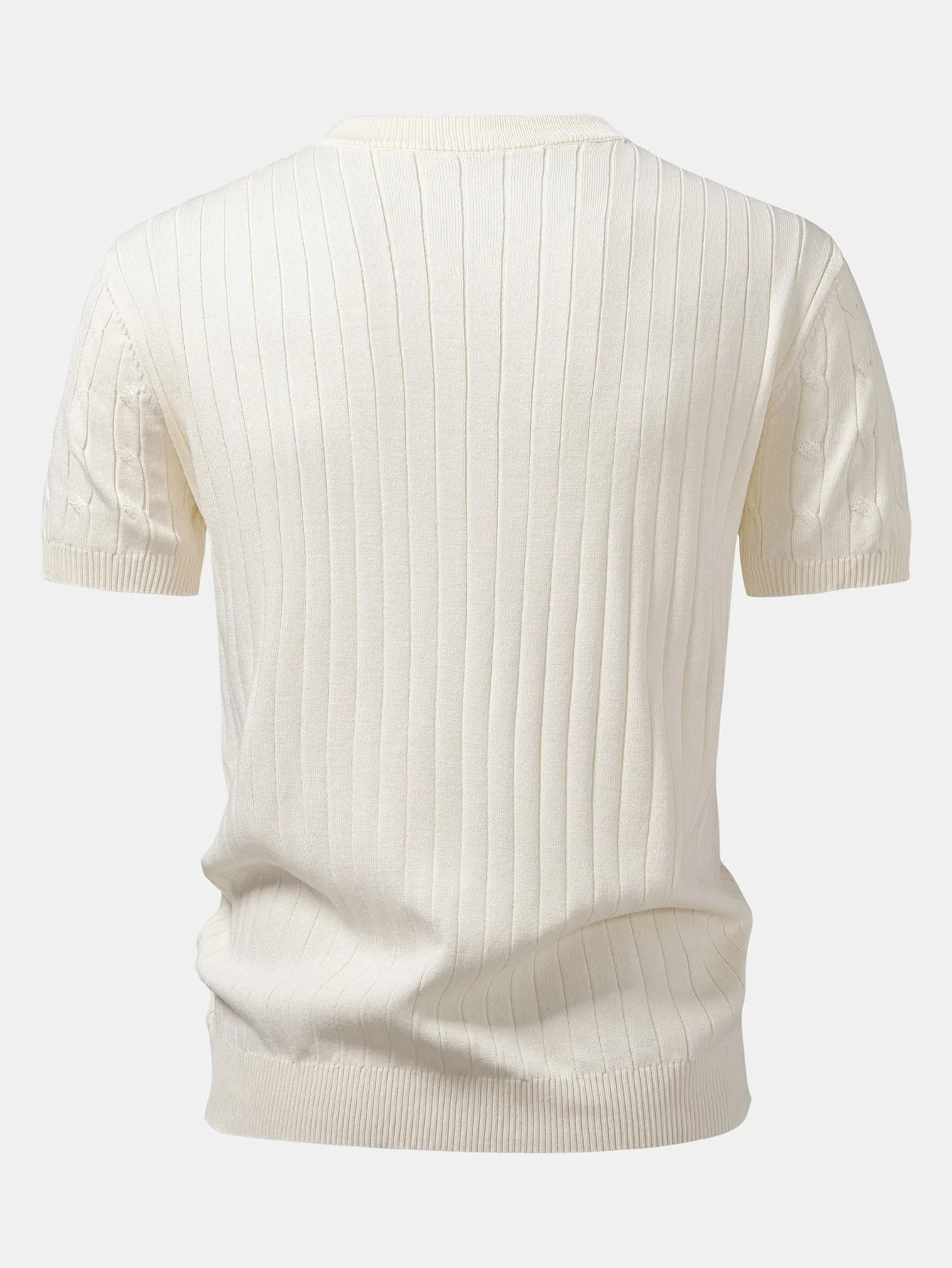 hola Twist Knit Henley Shirt & Slim Fit Skinny Leg Pants - Image 3