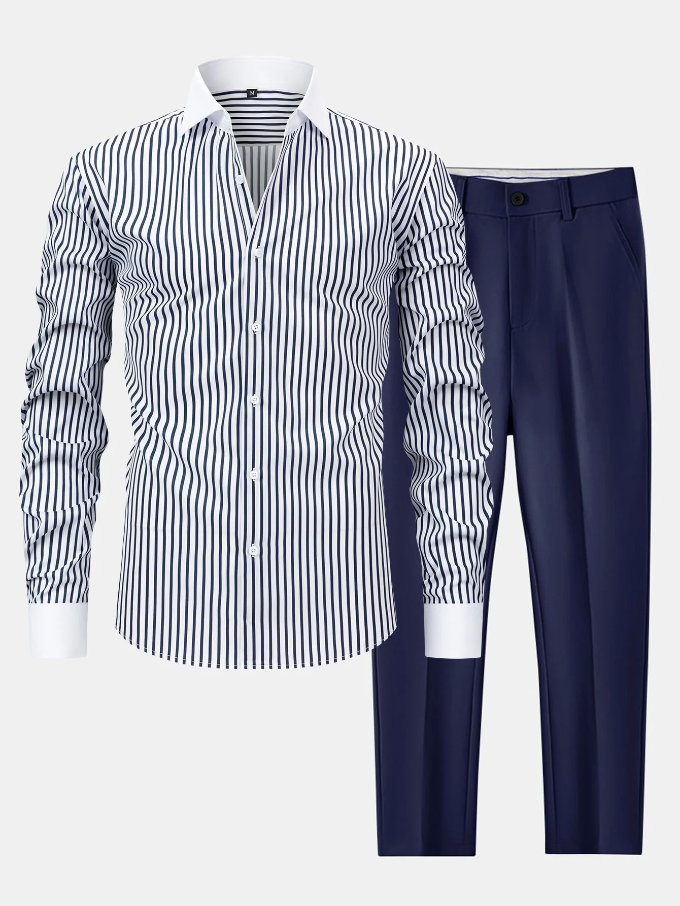 hola WINCHESTER STRIPED SHIRT & SLIM FIT TROUSERS - Image 2