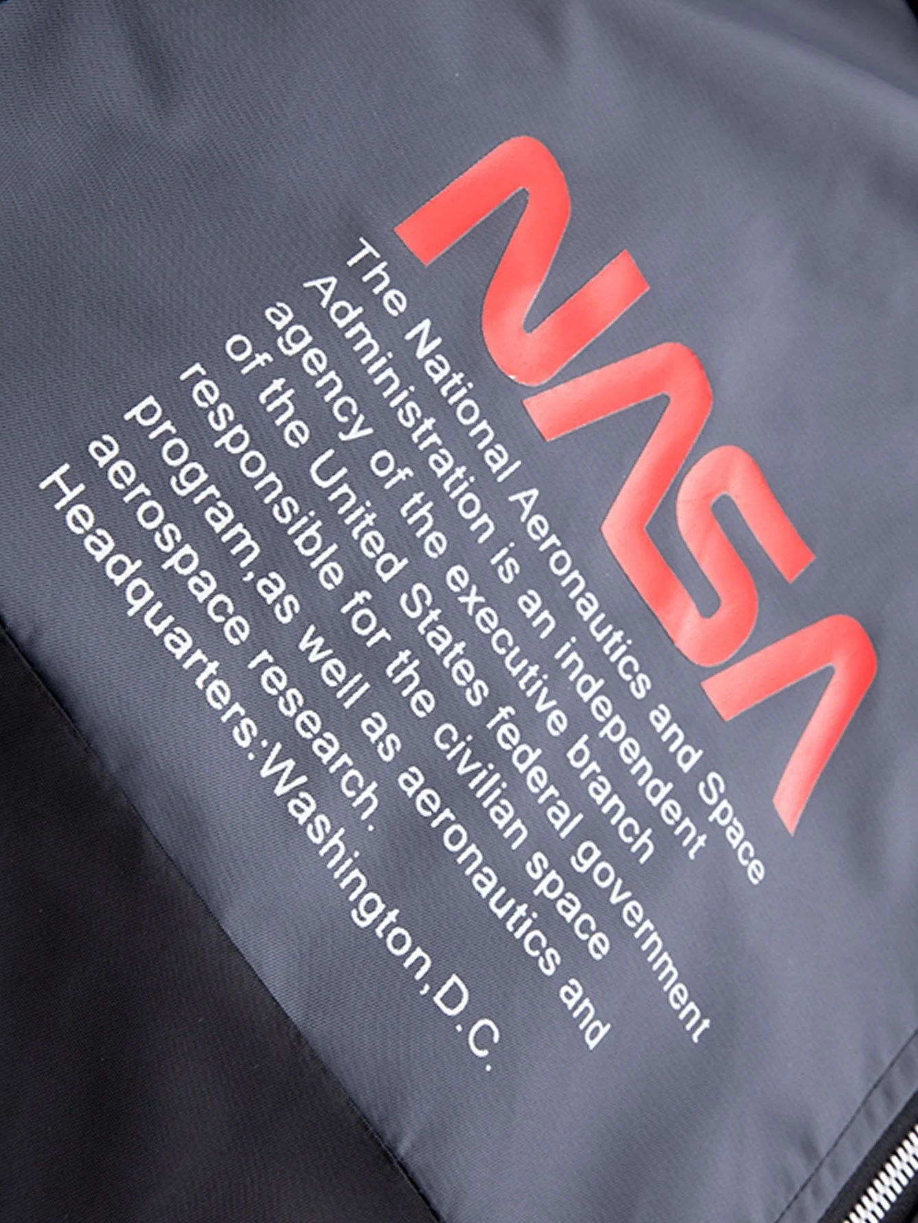 Holden | Oversized NASA Print Bomber Jacket - Image 10