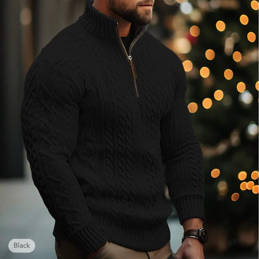 Homer® | Fashionable Sweater With Zipper For Men - Image 3