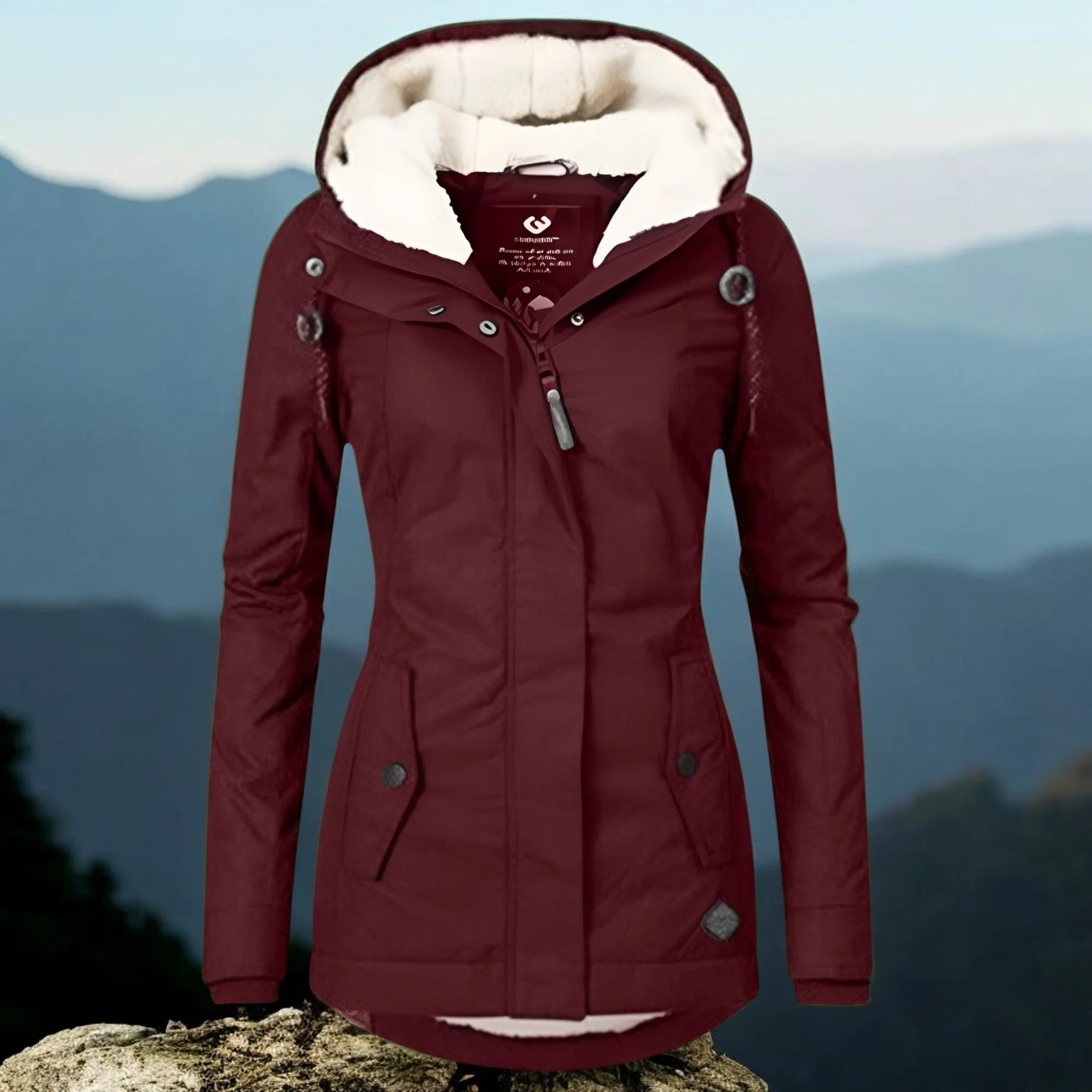 Homer | Women's fleece-lined hooded jacket - Image 3