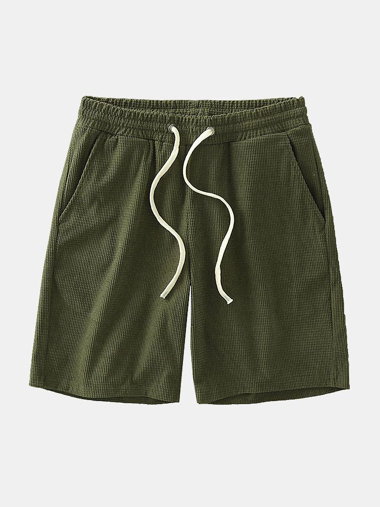 Honorio® | Drawstring Crosscut Corduroy Shorts - Image 4