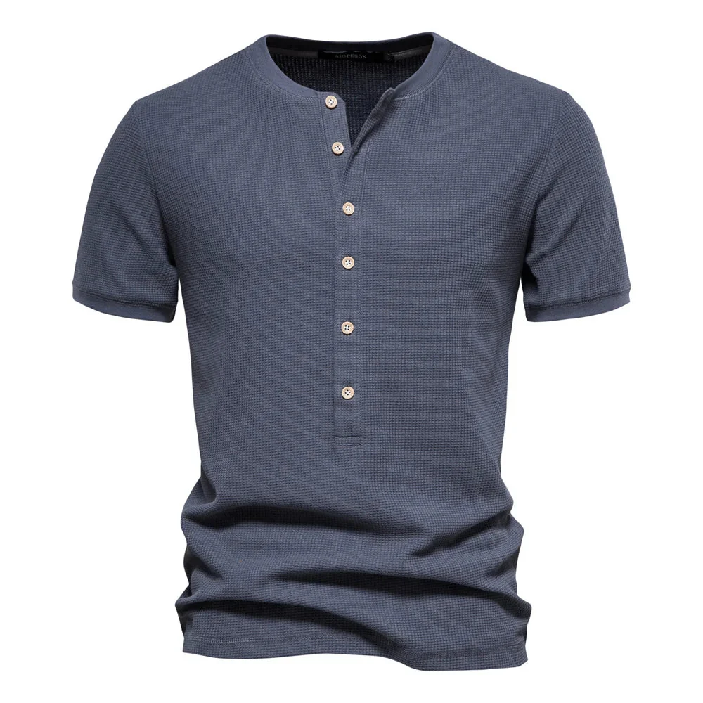 Horace® | Cotton T-Shirt With Buttons - Image 3