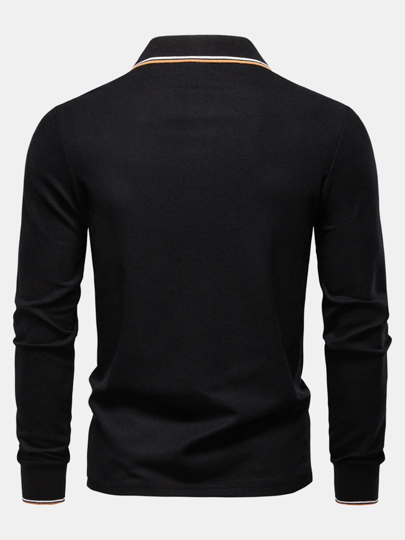 Horacio® | Long Sleeved Contrast Polo Shirt - Image 13