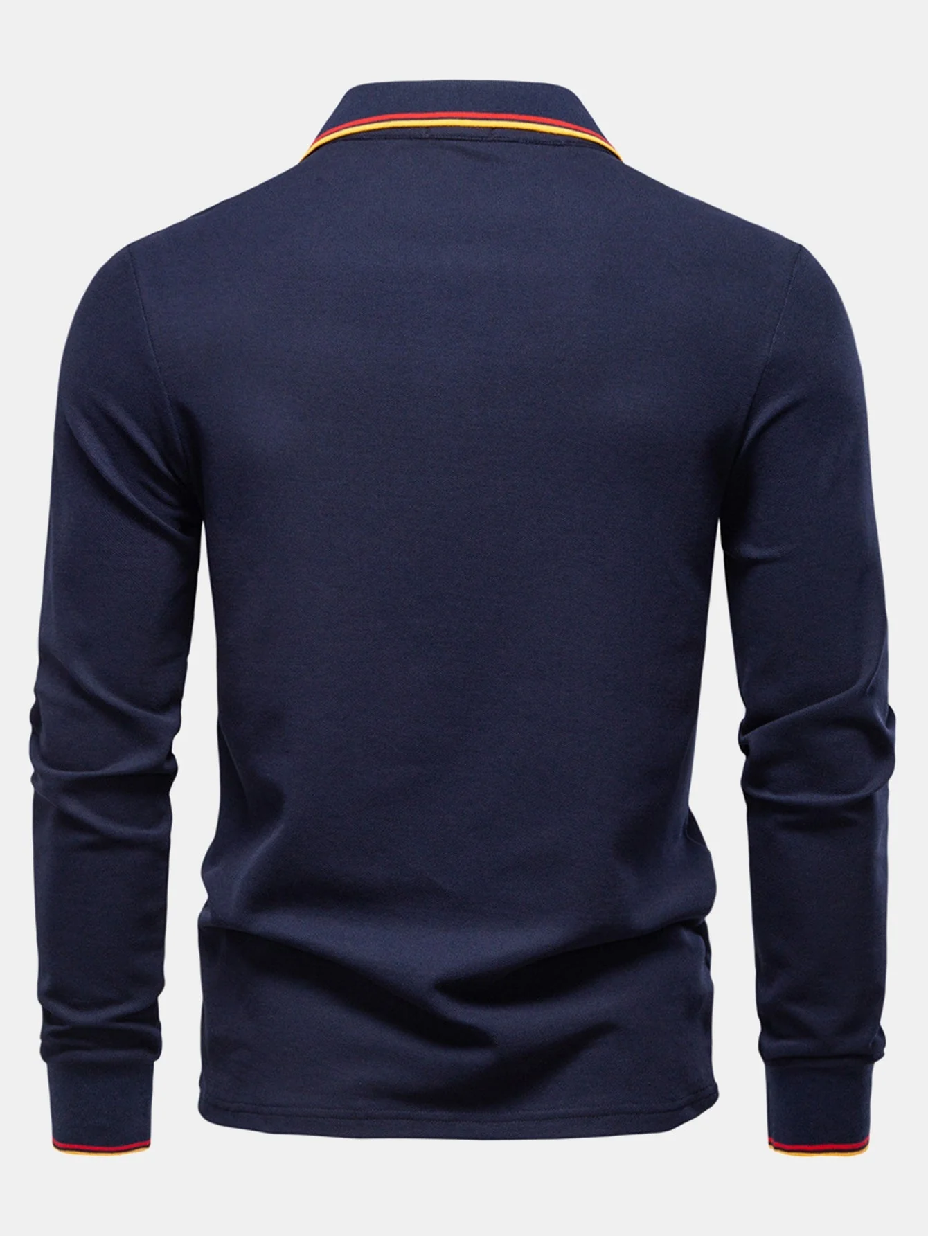 Horacio® | Long Sleeved Contrast Polo Shirt - Image 2