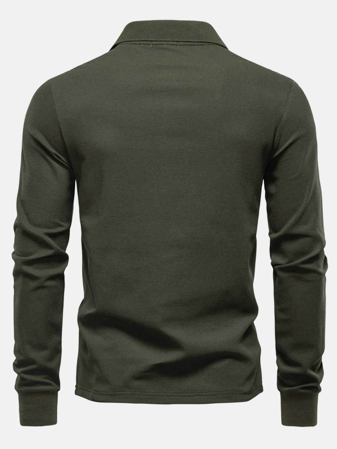 Hubert® | Long Sleeved Giraffe Embroidery Polo Shirt - Image 13