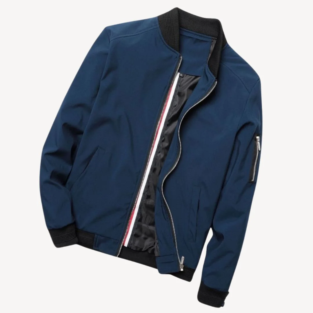 Hubert® | Men’s Bomber Jacket With Zip Pocket - Image 2