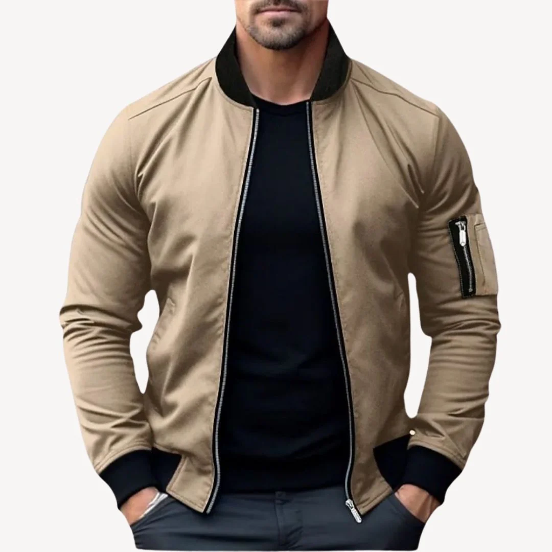 Hubert® | Men’s Bomber Jacket With Zip Pocket - Image 7