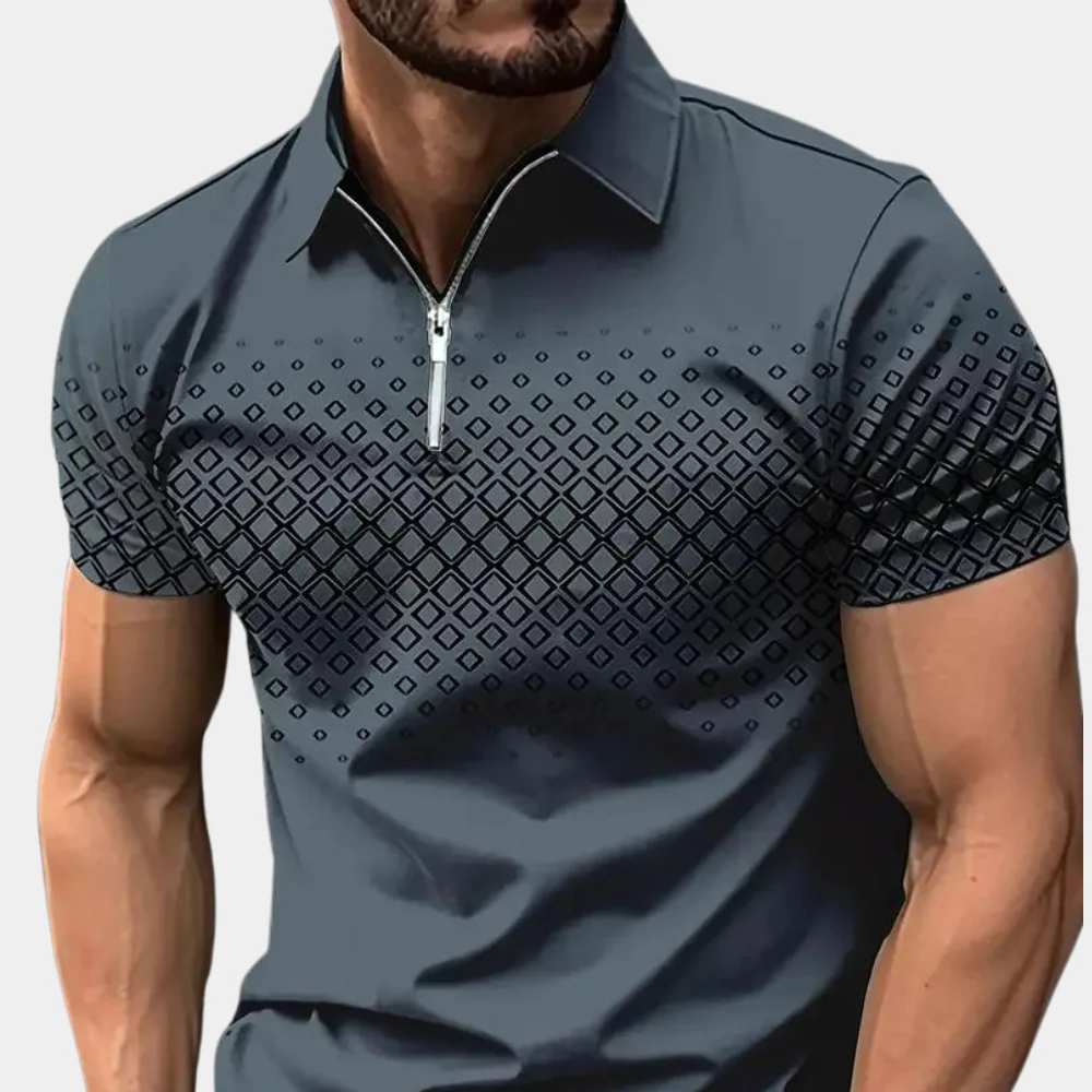 Hubert® | Printed Polo Shirt For Men - Image 2