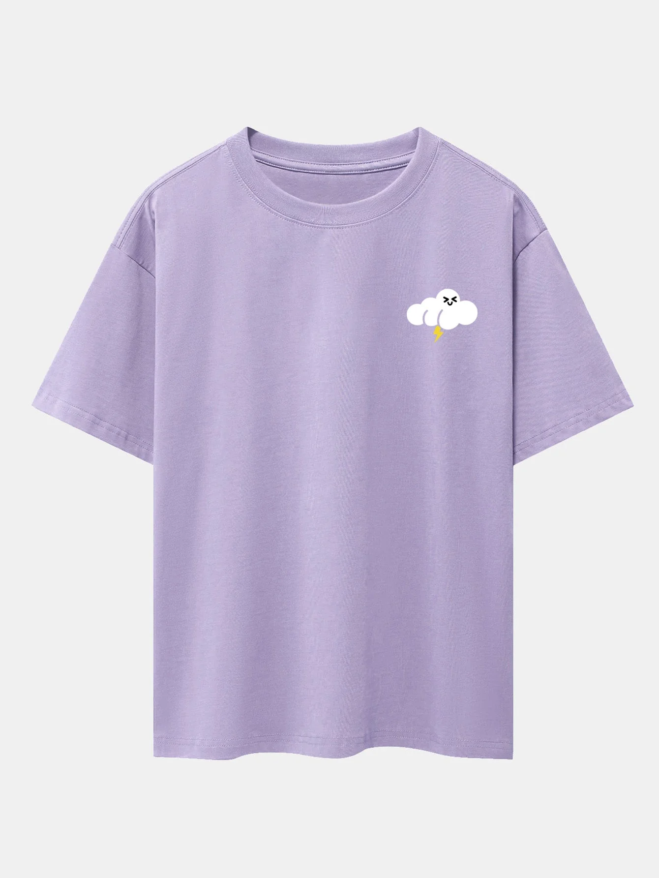 Hubert® | Thundercloud Print Drop Shoulder Oversize T-Shirt - Image 10