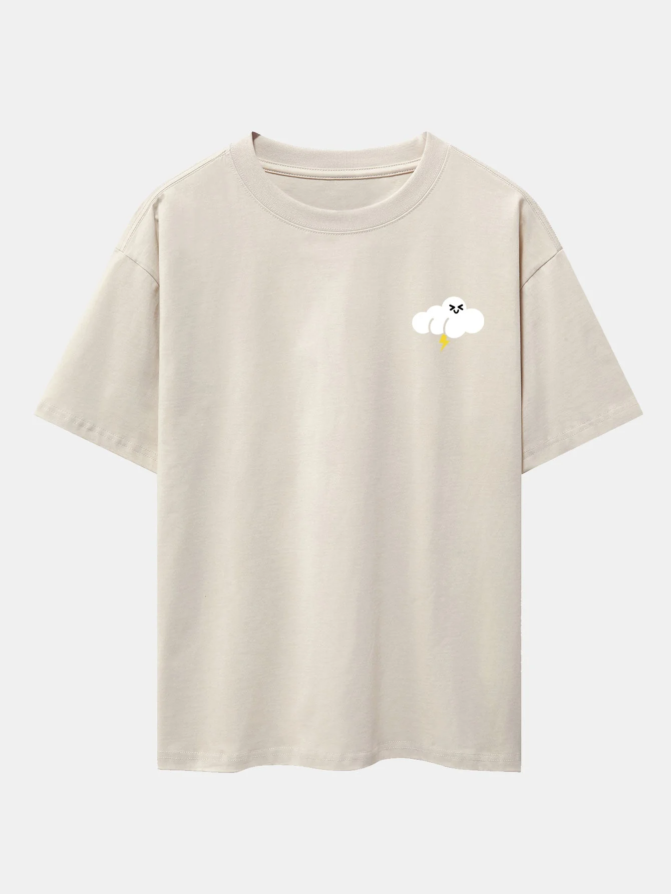 Hubert® | Thundercloud Print Drop Shoulder Oversize T-Shirt - Image 11