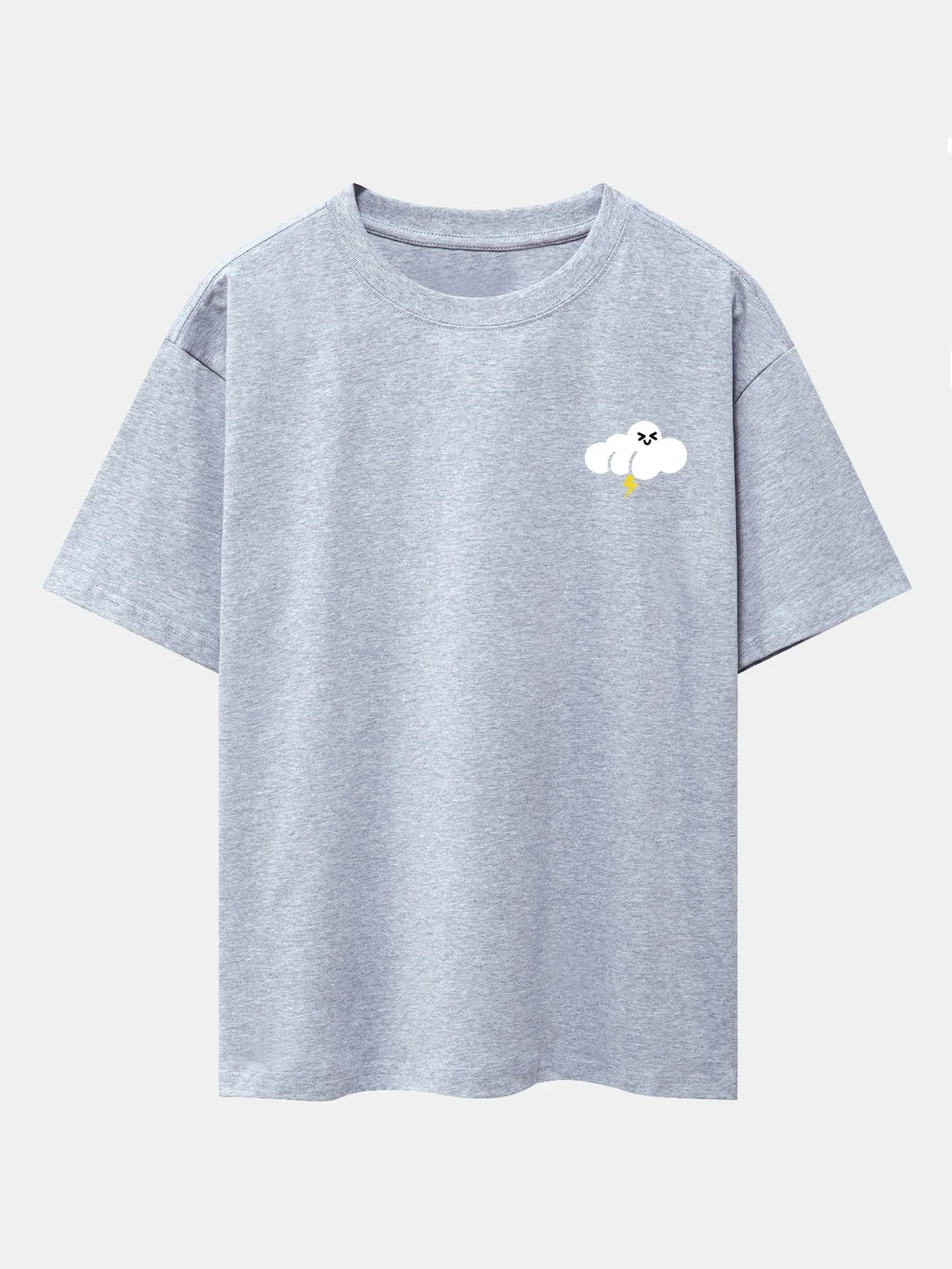 Hubert® | Thundercloud Print Drop Shoulder Oversize T-Shirt - Image 13