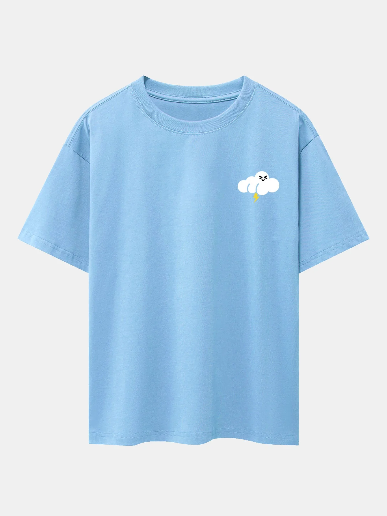 Hubert® | Thundercloud Print Drop Shoulder Oversize T-Shirt - Image 14