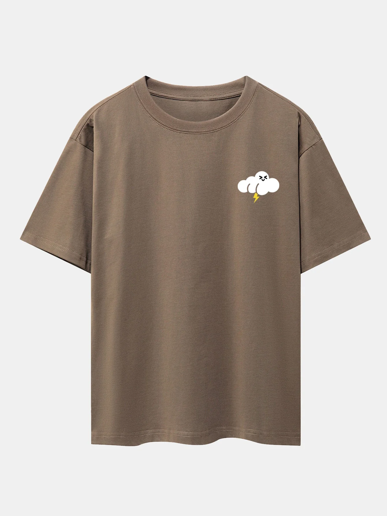 Hubert® | Thundercloud Print Drop Shoulder Oversize T-Shirt - Image 3