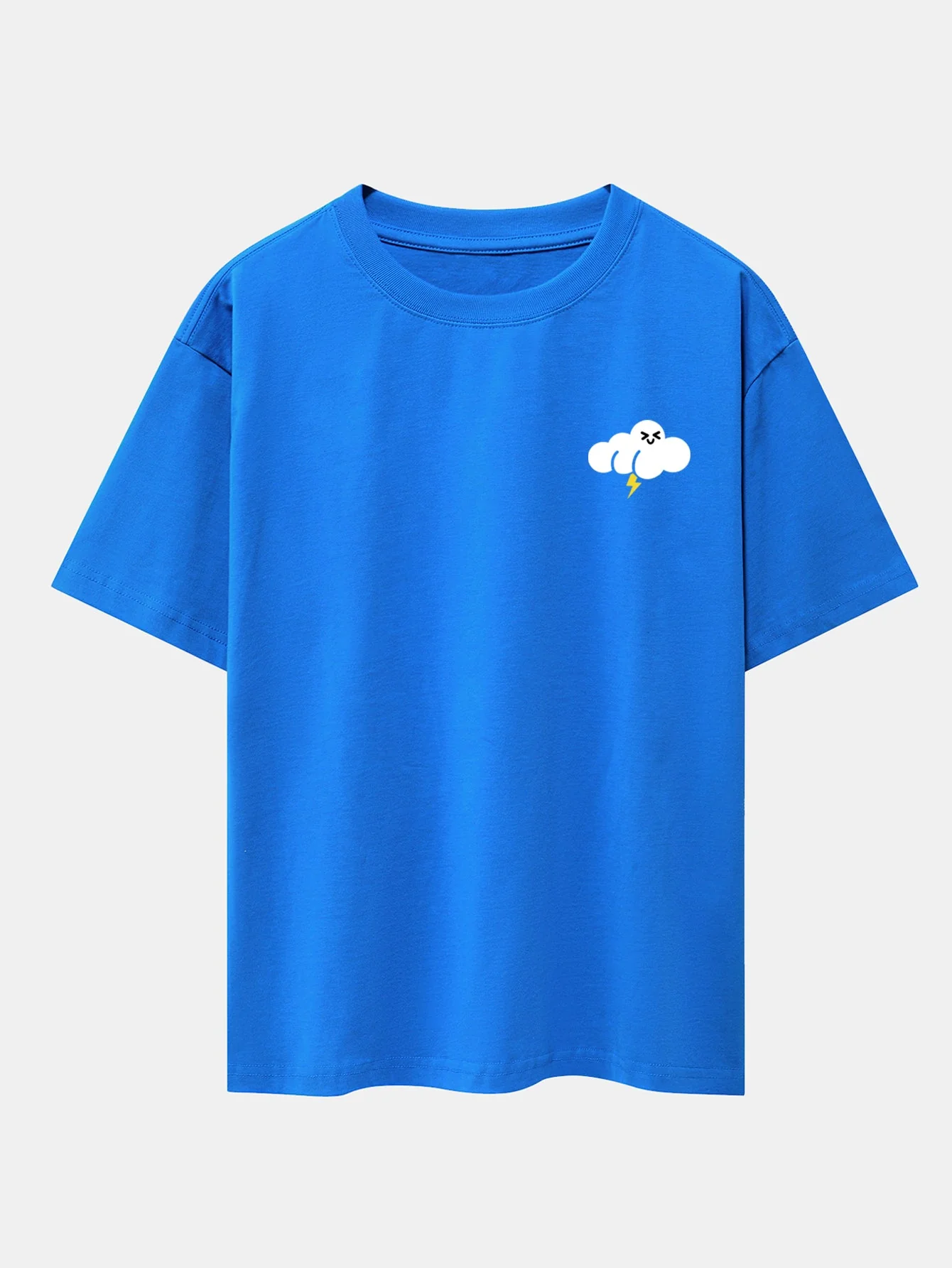 Hubert® | Thundercloud Print Drop Shoulder Oversize T-Shirt - Image 5