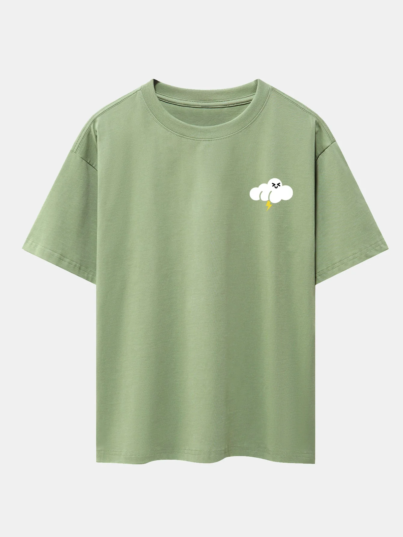 Hubert® | Thundercloud Print Drop Shoulder Oversize T-Shirt - Image 6