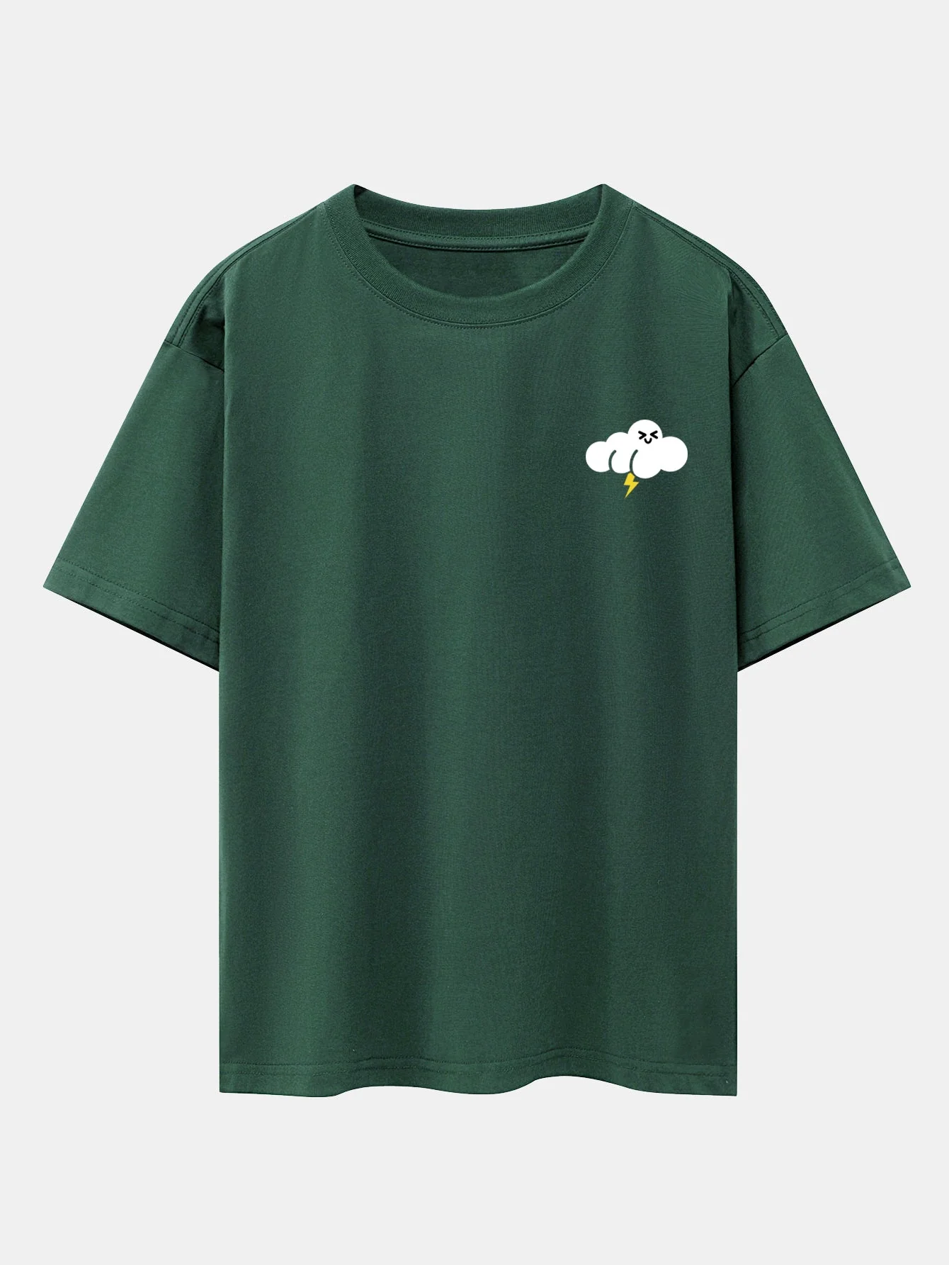 Hubert® | Thundercloud Print Drop Shoulder Oversize T-Shirt - Image 7
