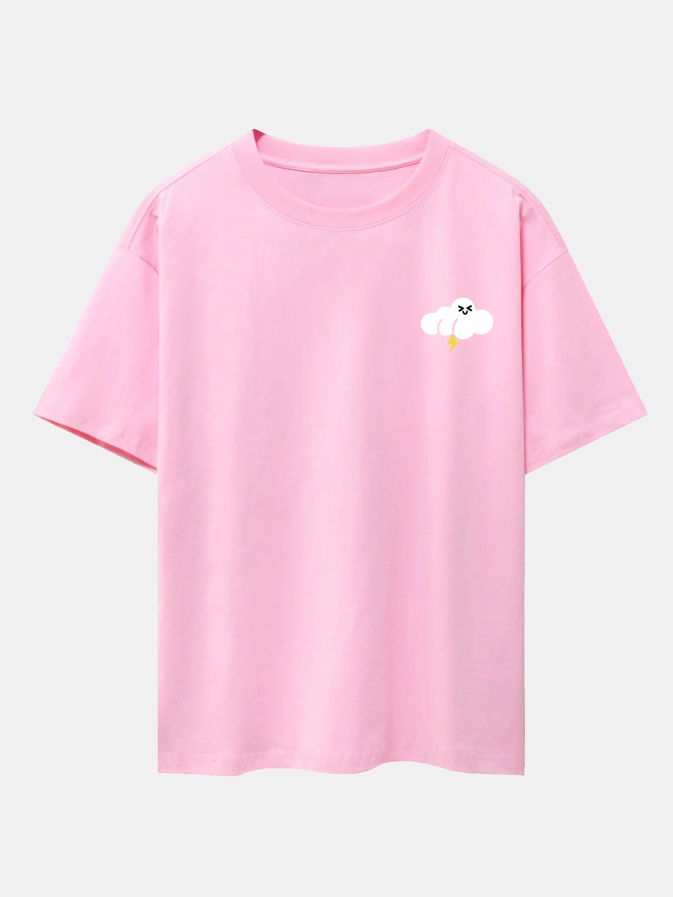 Hubert® | Thundercloud Print Drop Shoulder Oversize T-Shirt - Image 9