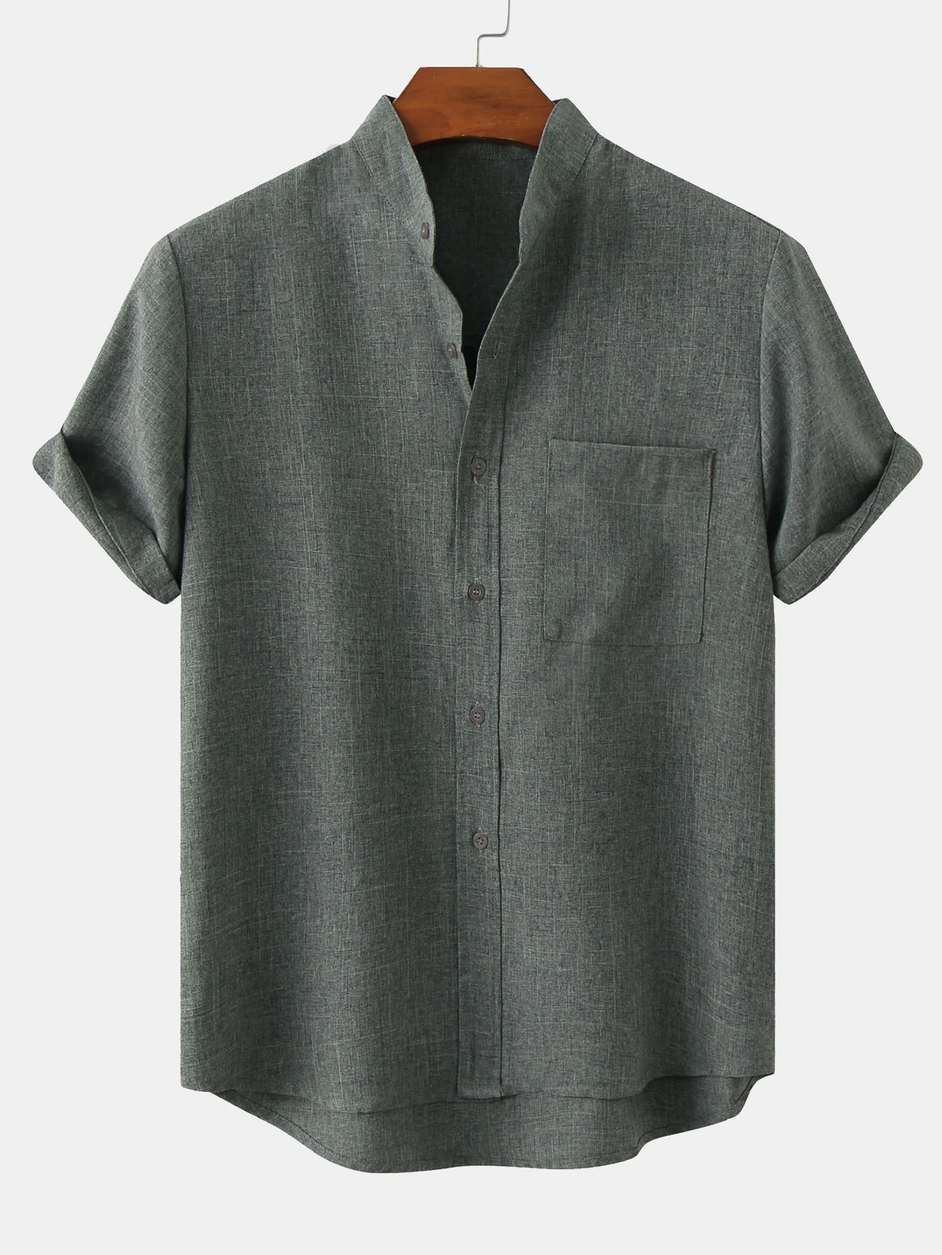 Hudson® | Shirt With Mandarin Collar And Pocket - Image 6