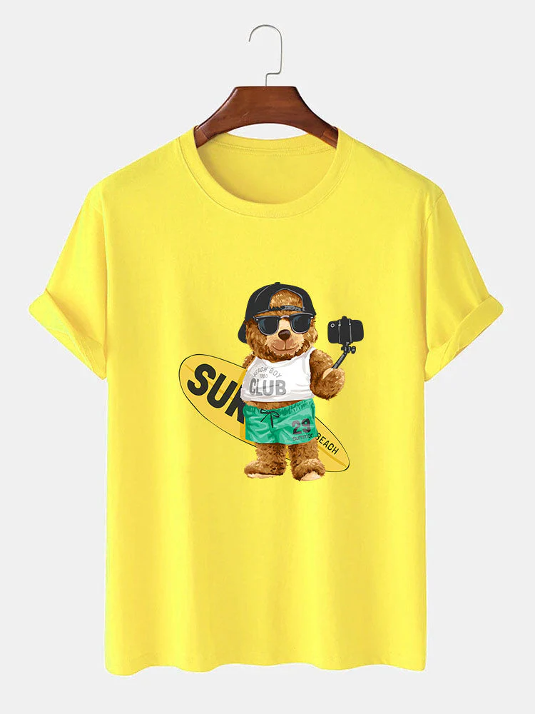 Hudson® | Surf Bear Print T-Shirt - Image 6