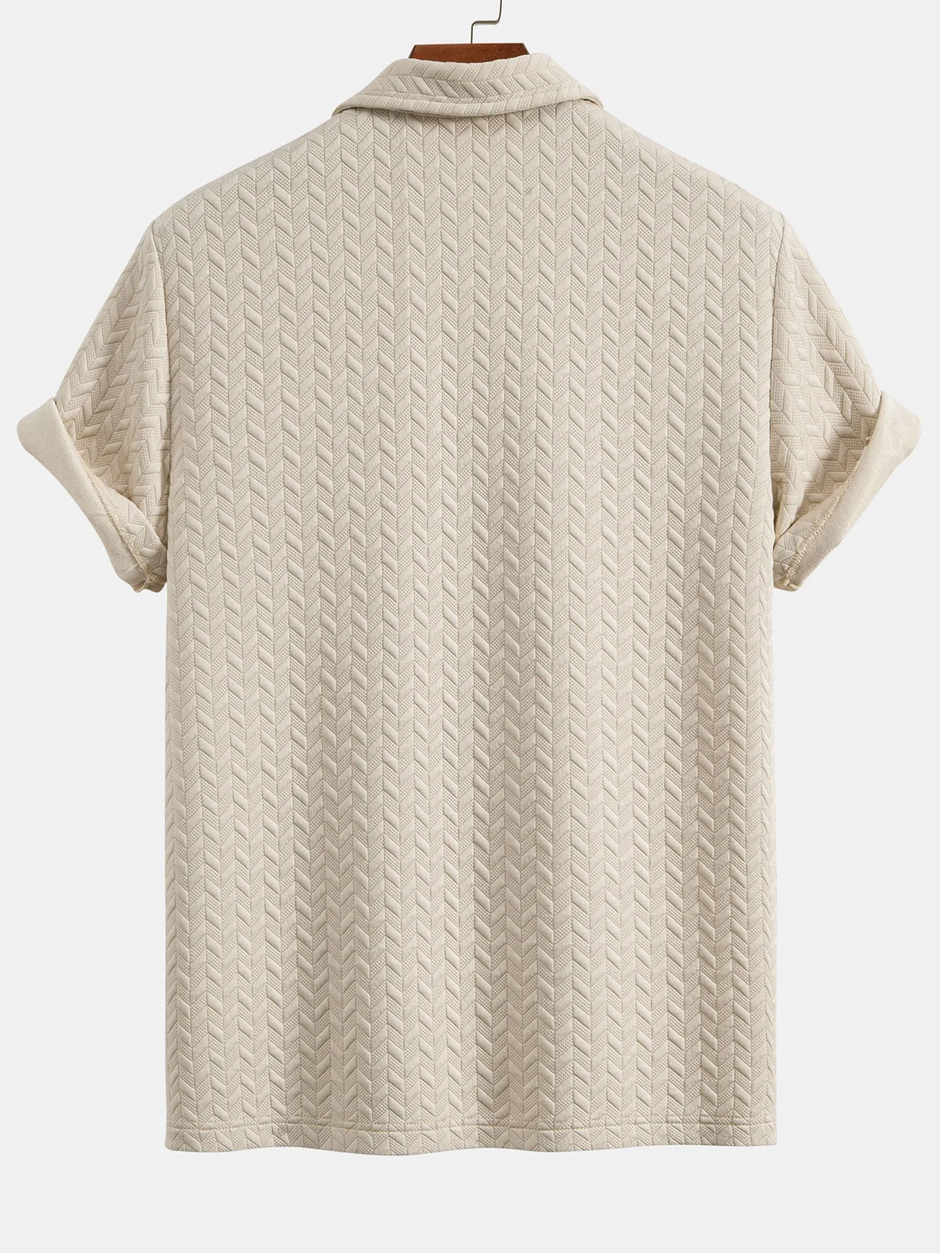 Hudson | Short Sleeved Jacquard Textured Polo - Image 3