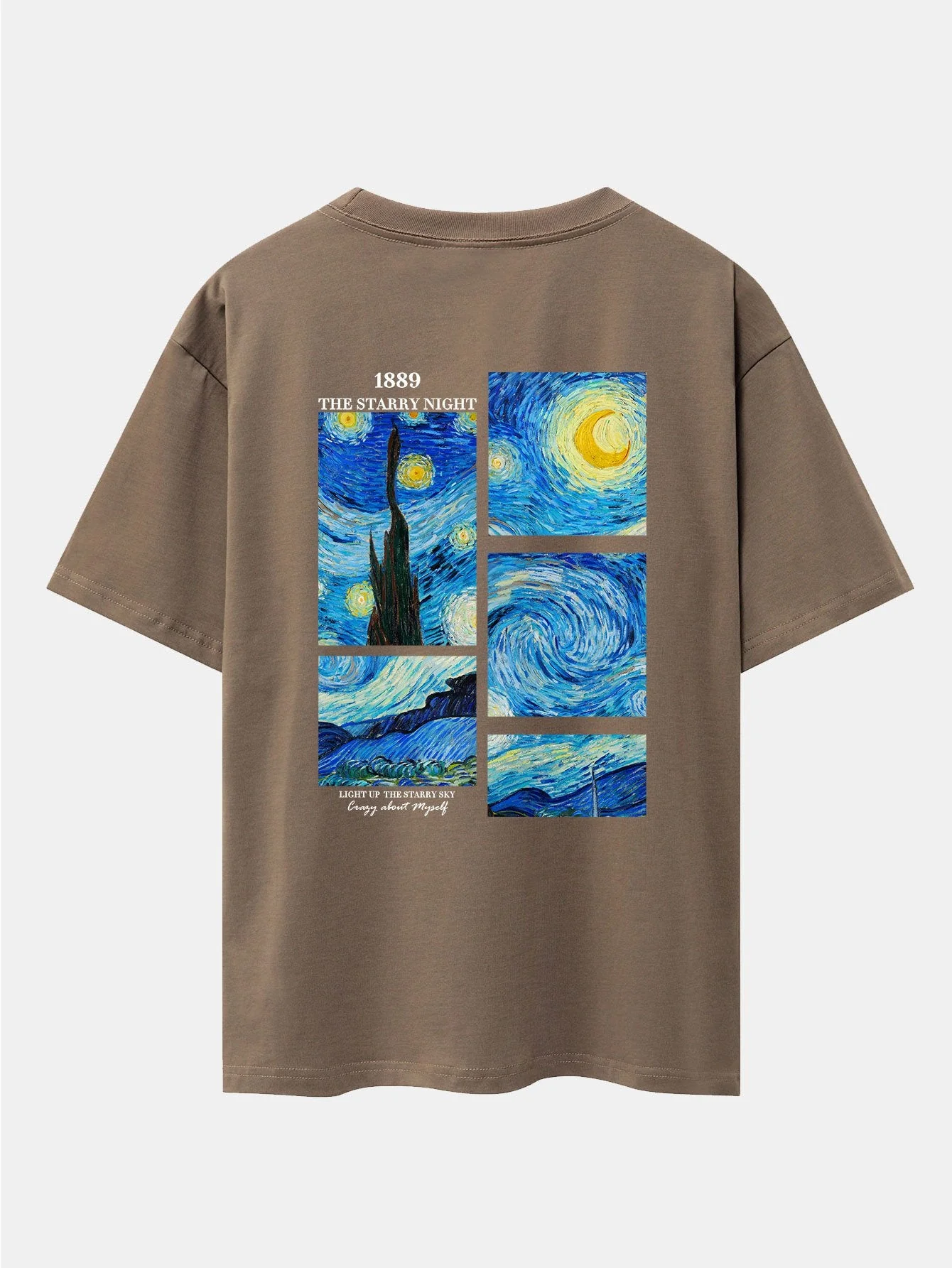 Hugh® | The Starry Night Back Print Drop Shoulder Oversize T-Shirt - Image 13