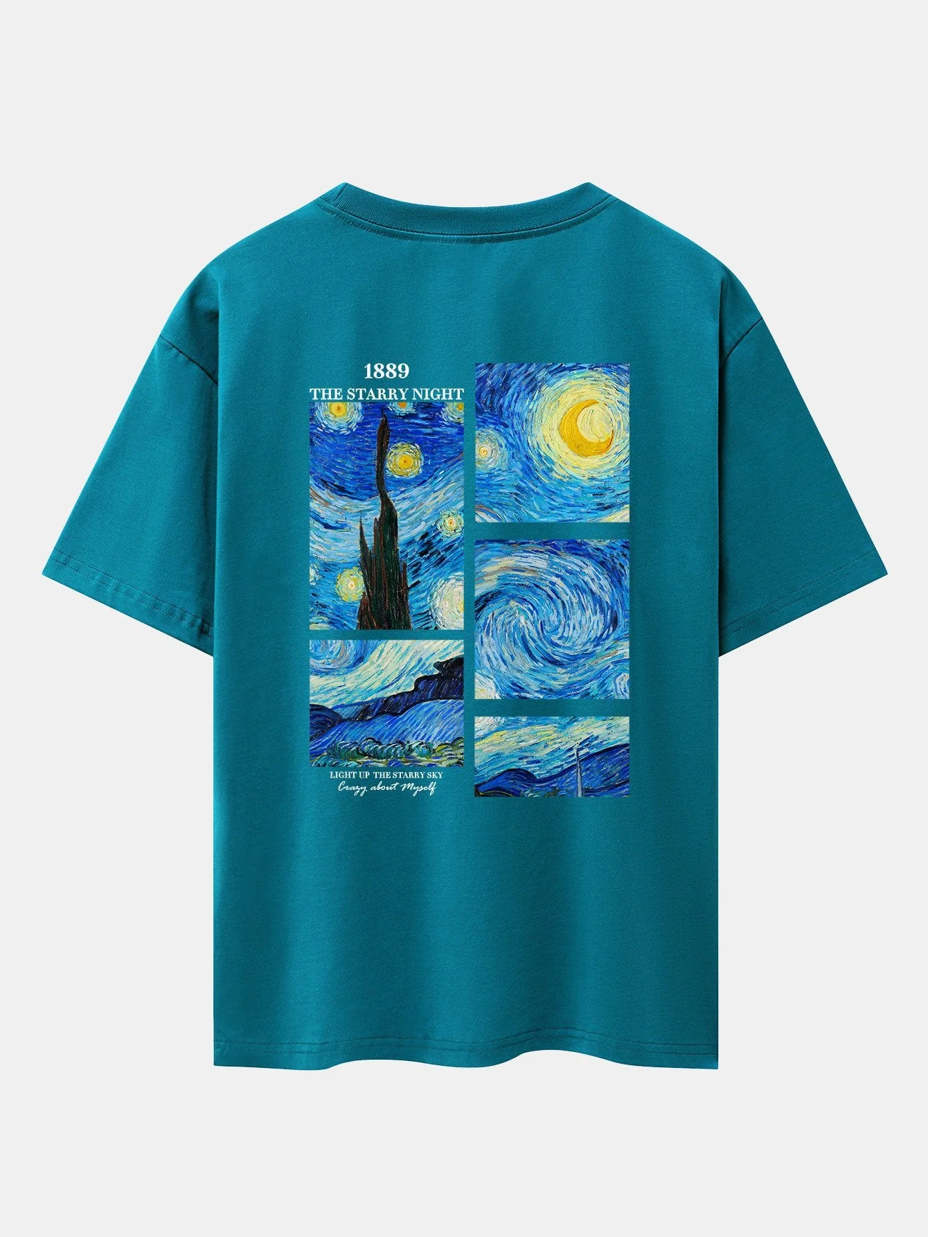 Hugh® | The Starry Night Back Print Drop Shoulder Oversize T-Shirt - Image 19