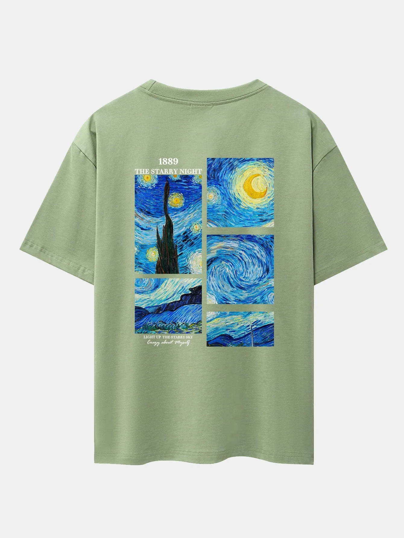 Hugh® | The Starry Night Back Print Drop Shoulder Oversize T-Shirt - Image 23