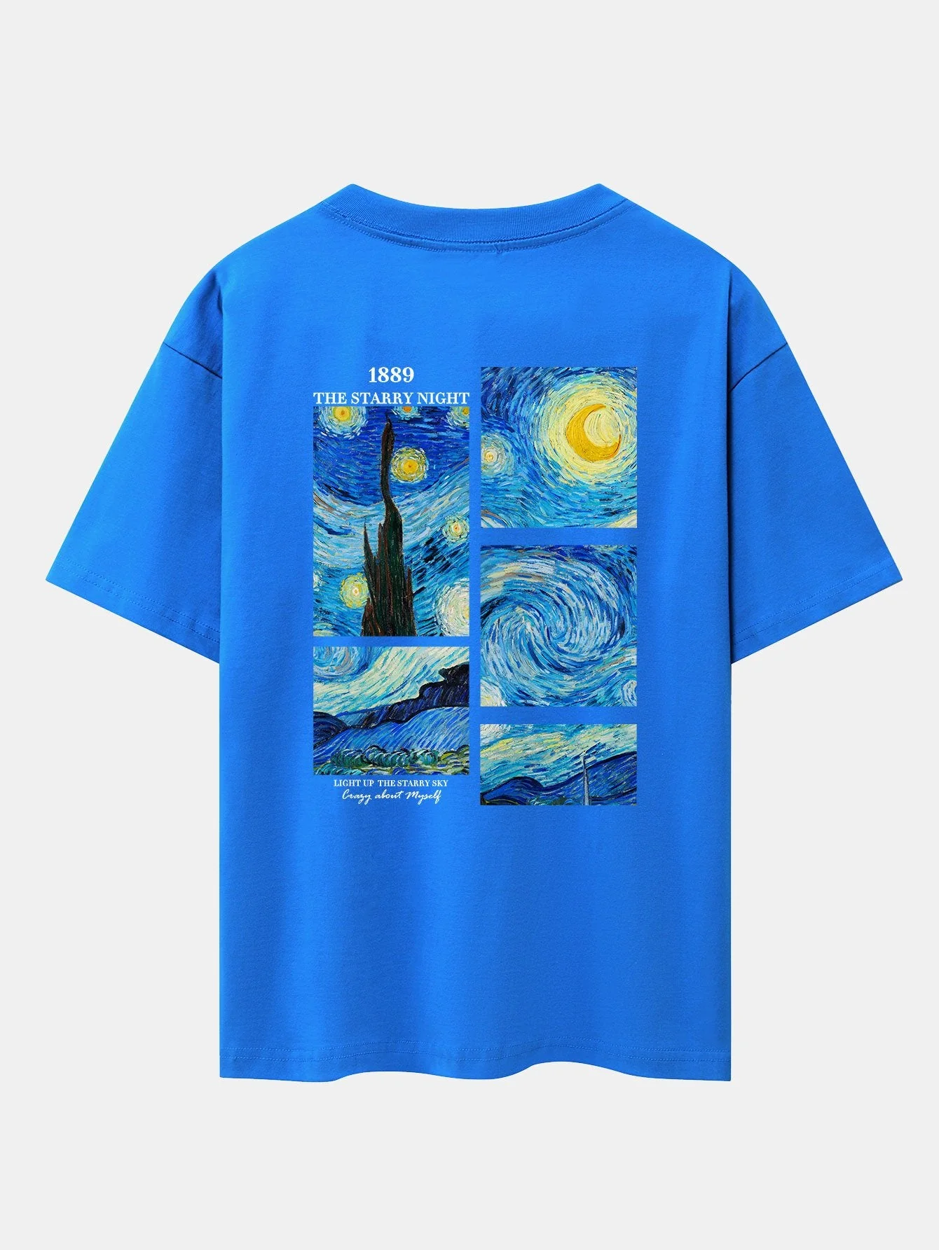 Hugh® | The Starry Night Back Print Drop Shoulder Oversize T-Shirt - Image 27