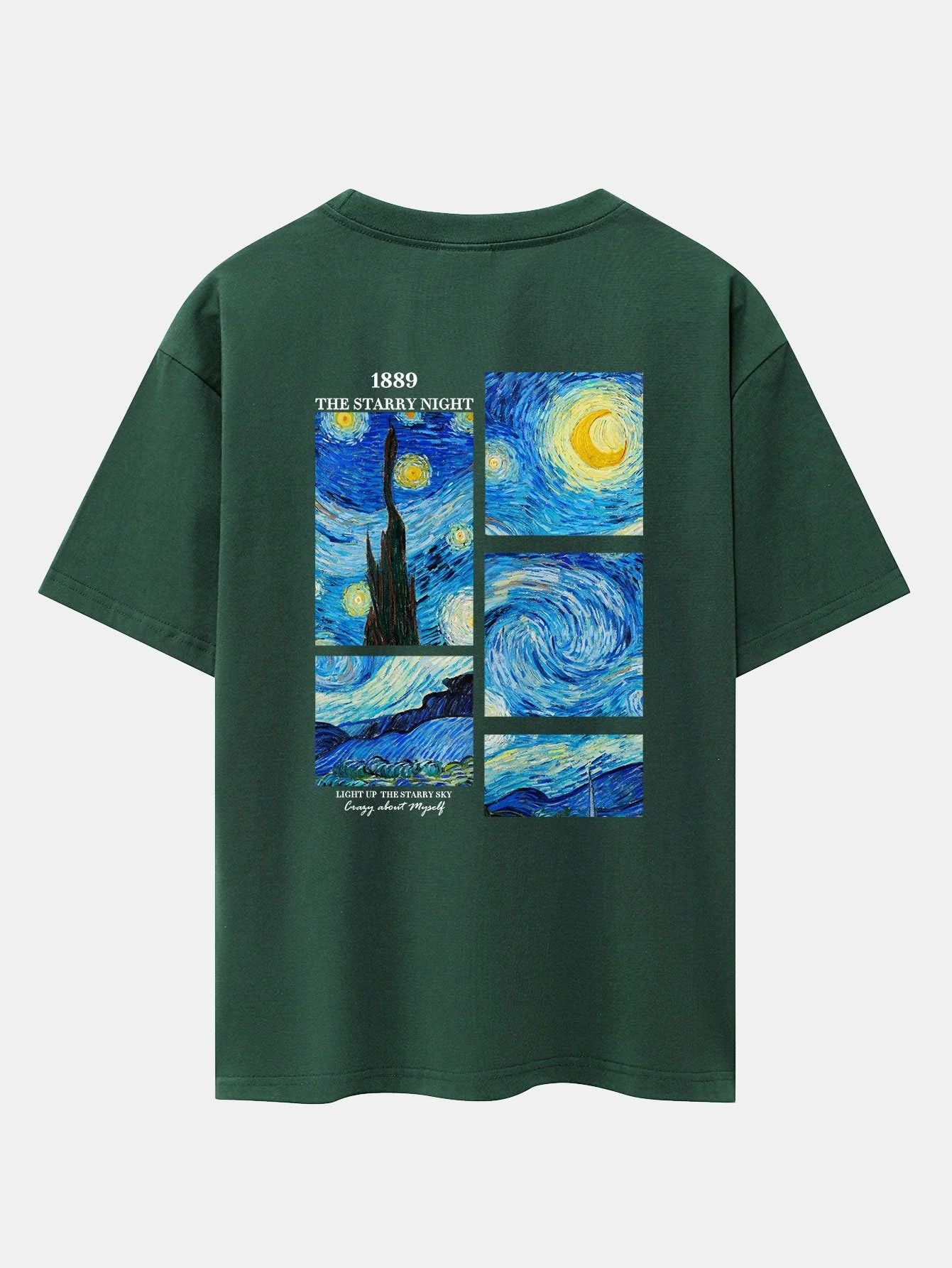 Hugh® | The Starry Night Back Print Drop Shoulder Oversize T-Shirt - Image 5