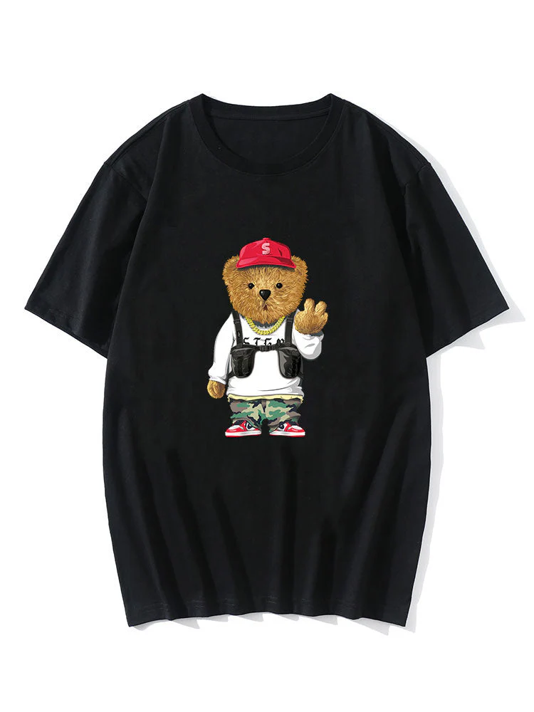 Hugo® | Cartoon Bear Print T-Shirt - Image 2