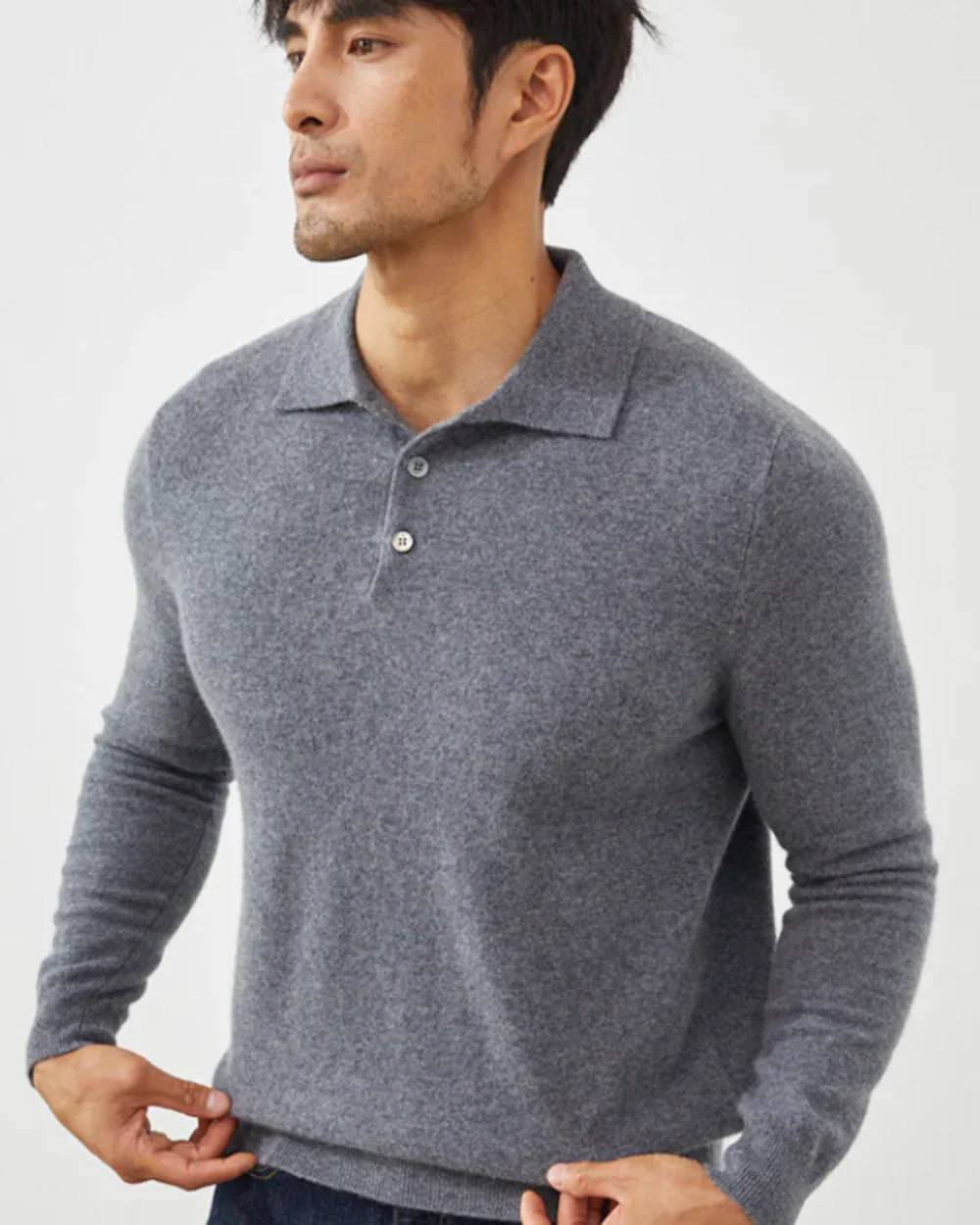 Hugo® | Cashmere Polo Sweater - Image 15