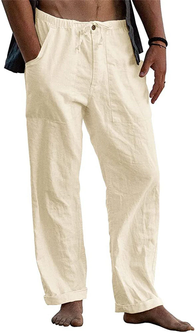 Hugo® | Straight Trousers Made Of Loose Cotton-Linen - Image 12