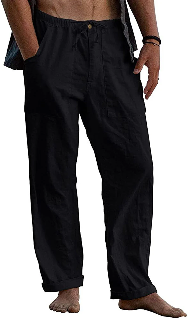 Hugo® | Straight Trousers Made Of Loose Cotton-Linen - Image 8