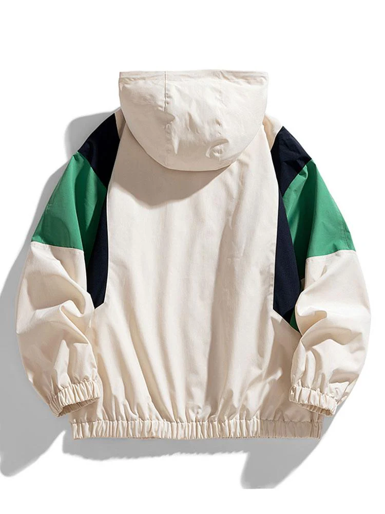 Hugo | Relax Fit Color Block Hooded Windbreaker - Image 4