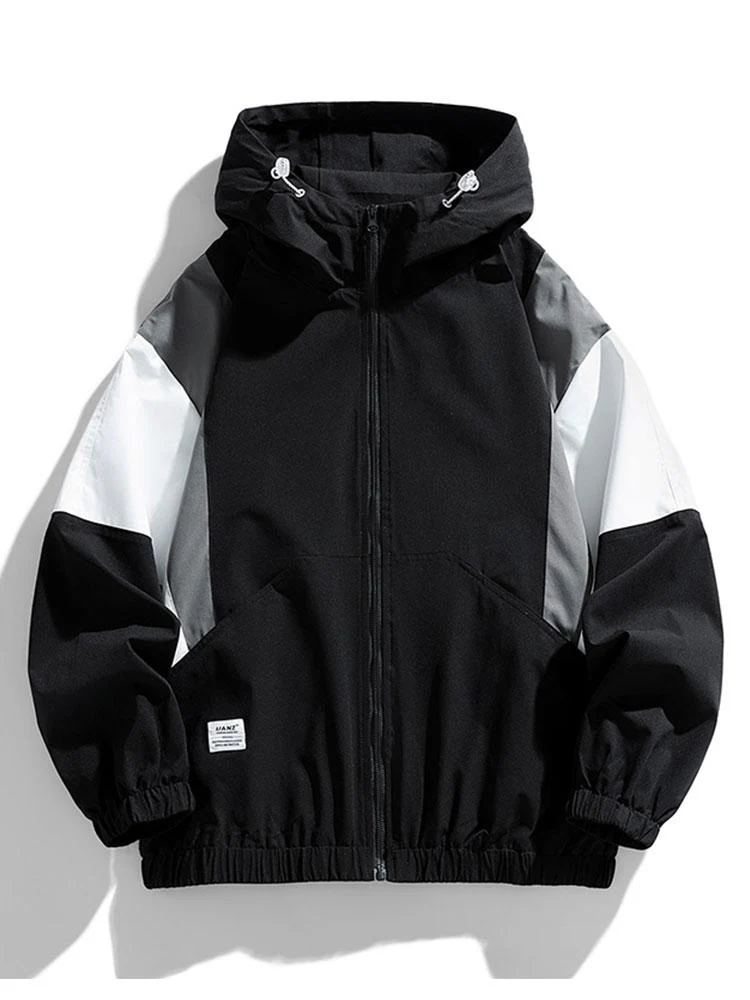 Hugo | Relax Fit Color Block Hooded Windbreaker - Image 5